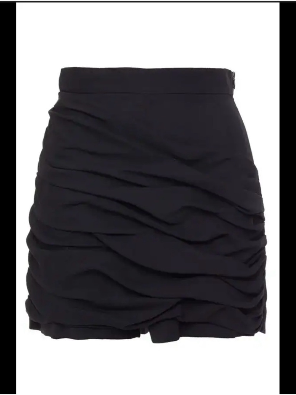 Sandro Black Ruched Mini Skort